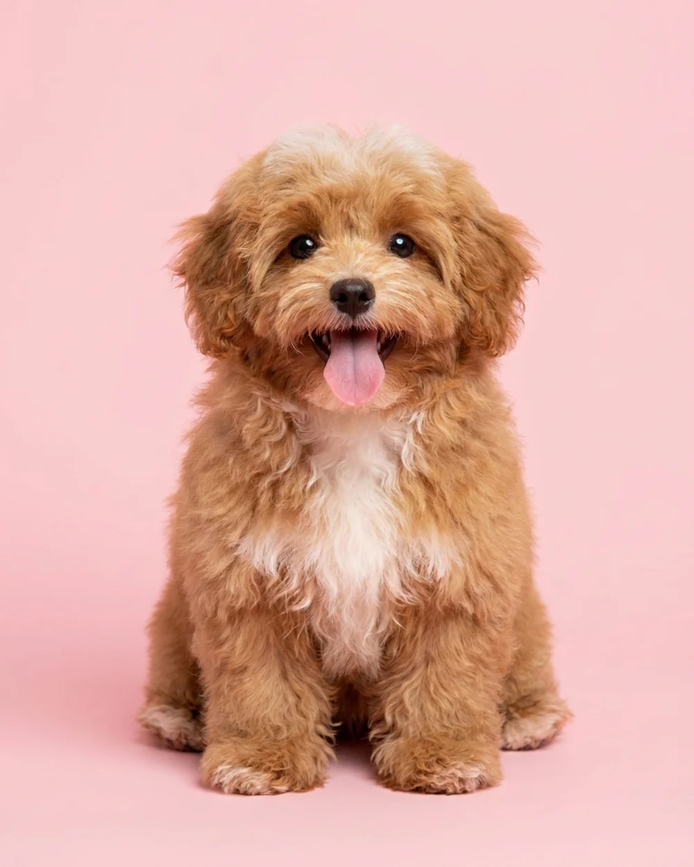 Latte the maltipoo wearing a Latte Paws bandana